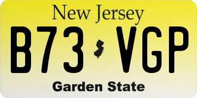 NJ license plate B73VGP