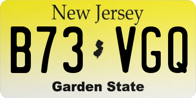 NJ license plate B73VGQ