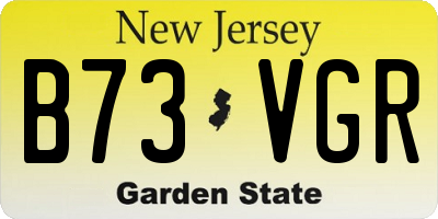 NJ license plate B73VGR