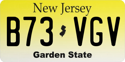 NJ license plate B73VGV