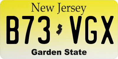 NJ license plate B73VGX
