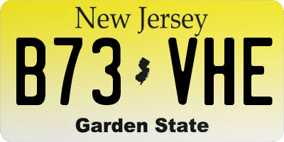 NJ license plate B73VHE