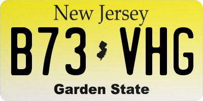 NJ license plate B73VHG