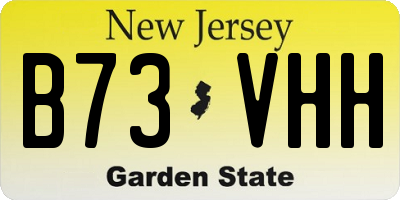 NJ license plate B73VHH