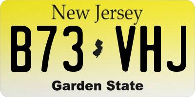 NJ license plate B73VHJ