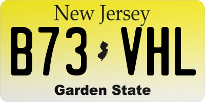 NJ license plate B73VHL