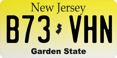 NJ license plate B73VHN