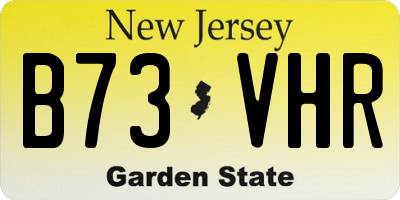 NJ license plate B73VHR