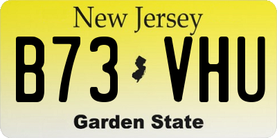 NJ license plate B73VHU