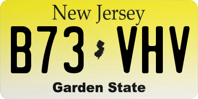 NJ license plate B73VHV