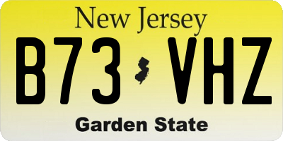 NJ license plate B73VHZ