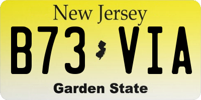 NJ license plate B73VIA