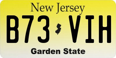 NJ license plate B73VIH