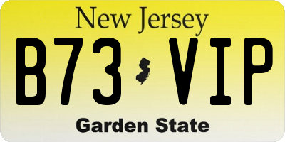 NJ license plate B73VIP