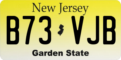 NJ license plate B73VJB