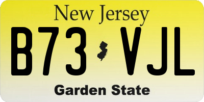 NJ license plate B73VJL