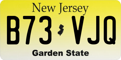NJ license plate B73VJQ