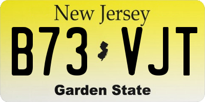 NJ license plate B73VJT