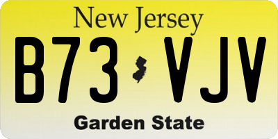 NJ license plate B73VJV