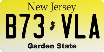NJ license plate B73VLA