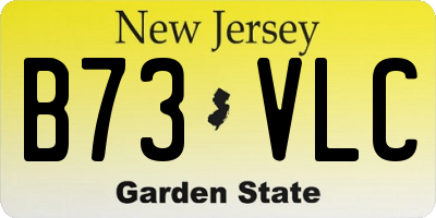 NJ license plate B73VLC