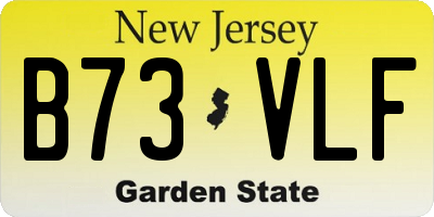 NJ license plate B73VLF