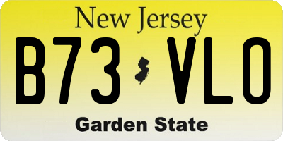 NJ license plate B73VLO