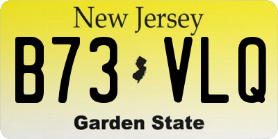 NJ license plate B73VLQ