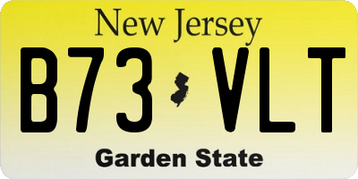 NJ license plate B73VLT