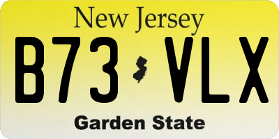 NJ license plate B73VLX