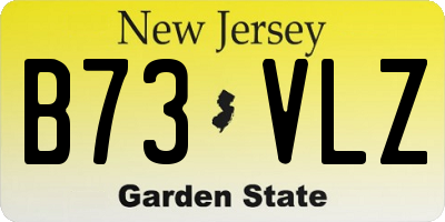 NJ license plate B73VLZ