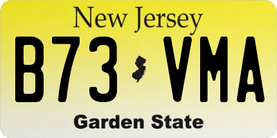 NJ license plate B73VMA