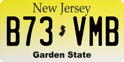 NJ license plate B73VMB