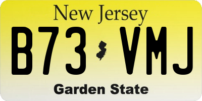 NJ license plate B73VMJ