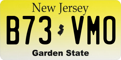 NJ license plate B73VMO