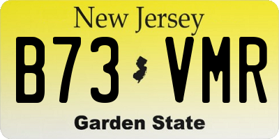 NJ license plate B73VMR