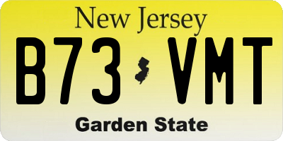 NJ license plate B73VMT
