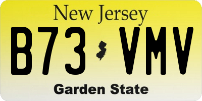 NJ license plate B73VMV