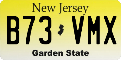 NJ license plate B73VMX