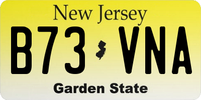 NJ license plate B73VNA