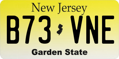 NJ license plate B73VNE