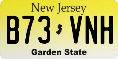 NJ license plate B73VNH