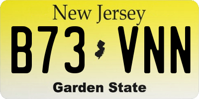 NJ license plate B73VNN