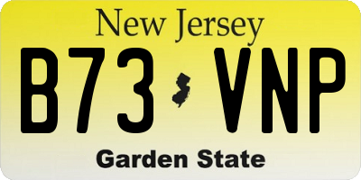 NJ license plate B73VNP
