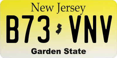 NJ license plate B73VNV