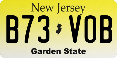 NJ license plate B73VOB
