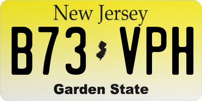 NJ license plate B73VPH