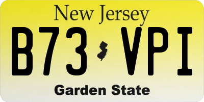 NJ license plate B73VPI