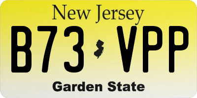 NJ license plate B73VPP