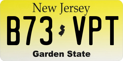 NJ license plate B73VPT